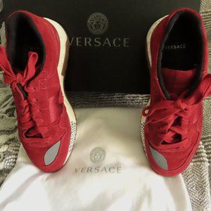 Versace Unisex Redn Suede Sneakers